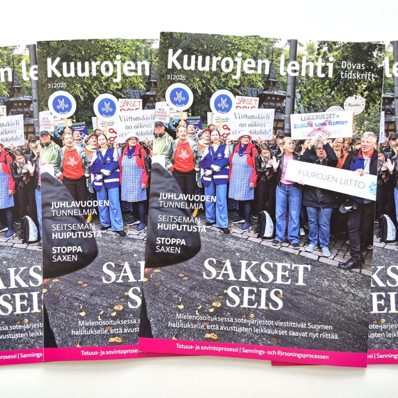Kuurojen lehti 3/2025 kansia